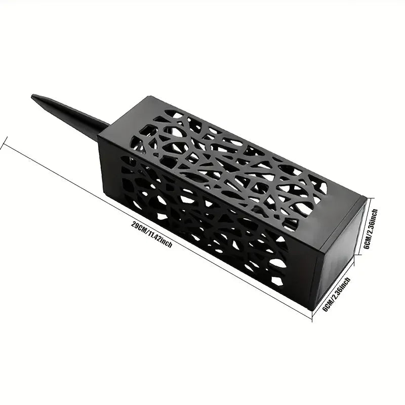 6 pièces LED à énergie solaire piquet de jardin lumières lampes de pelouse creuses décoratives, éclairage paysager extérieur étanche 400 mah