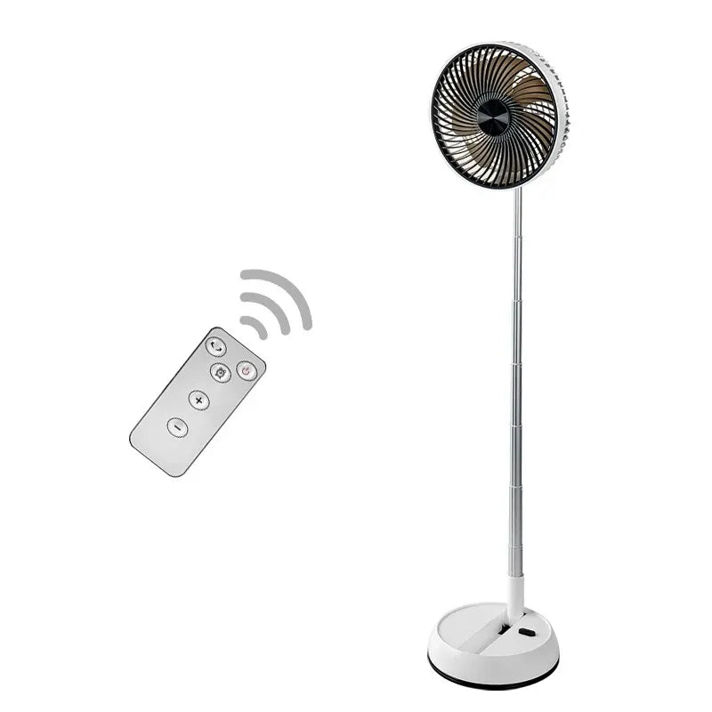Ventilateur sur pied oscillant portable avec télécommande, ventilateur de bureau pliable, batterie aste, 62 piédestaux, camping