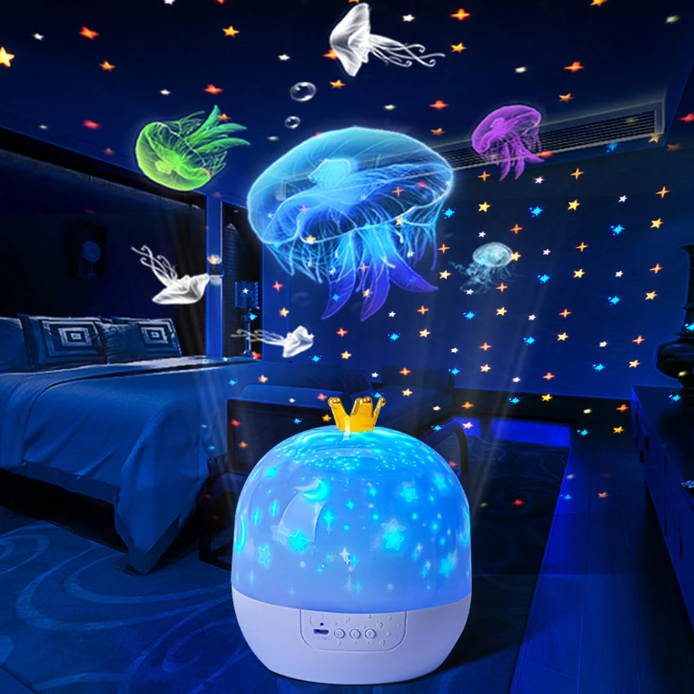 Projecteur Créatif Fantaisie 360 ° Rotatif 15 types de projecteur diapositives galaxie étoilée projecteur LED veilleuse enfants cadeau d'anniversaire