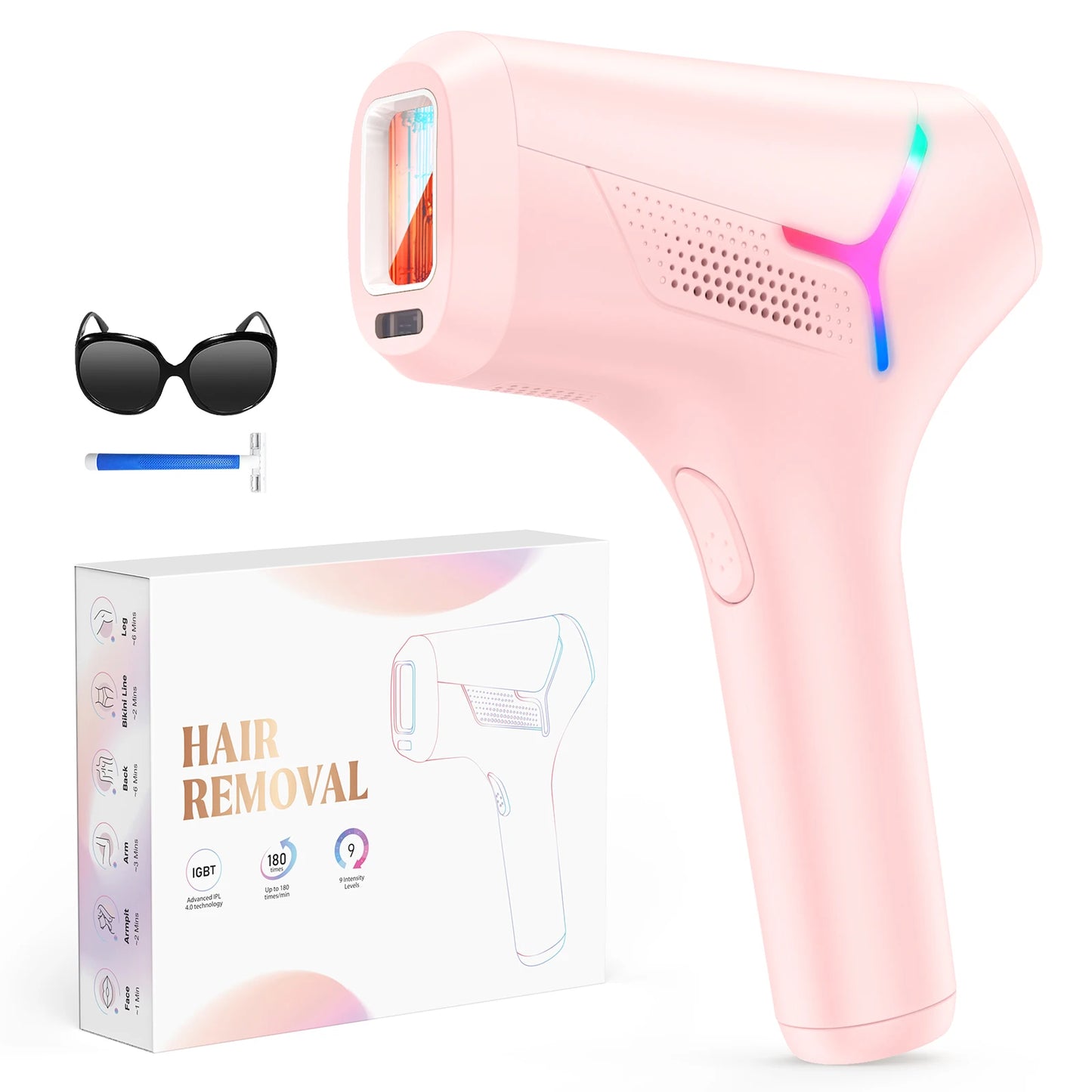 990000 Flashes Épilation au laser pour femmes et hommes Épilation IPL Corps Bikini et zones du visage Épilation permanente indolore
