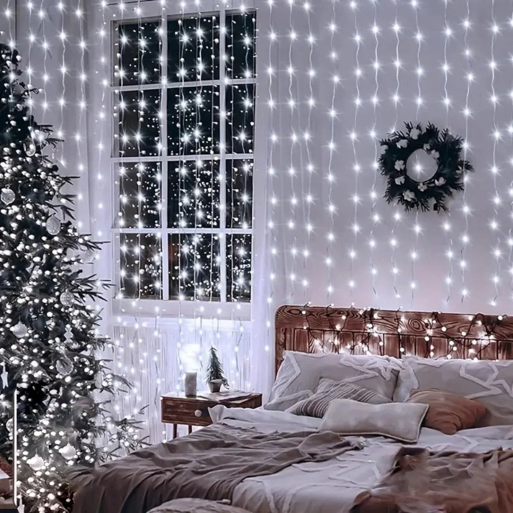 Guirlande lumineuse LED blanc chaud pour chambre, décoration festive Noël, ambiance chaleureuse et magique