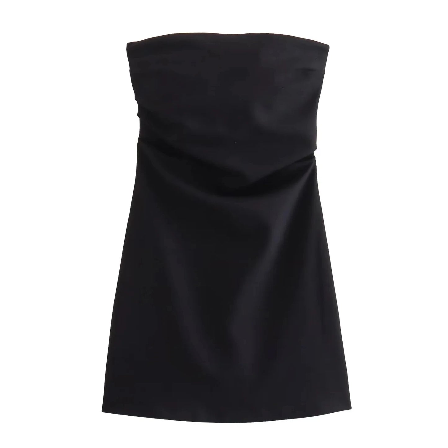 TRAF robe femmes épaules dénudées Corset robes courtes froncé dos nu bleu noir blanc robe femme Sexy moulante robes de soirée