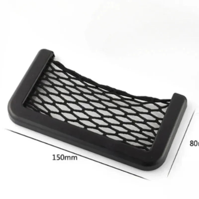 Sac de rangement en maille pour articles divers, côté siège Auto, intérieur arrière, sac de rangement pour téléphone, filet de poche, sac de rangement pour voiture, filets élastiques et flexibles