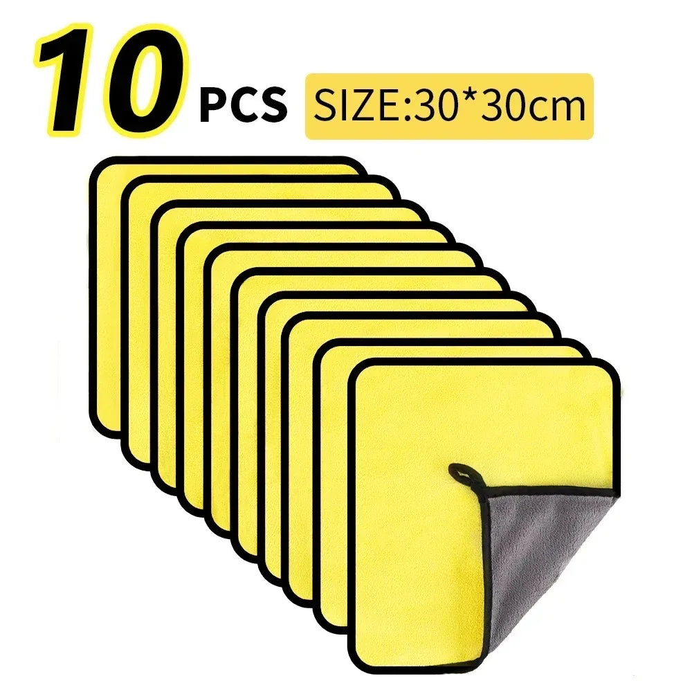 Serviette en microfibre pour le lavage de voitures 30x30CM, chiffon de séchage et de nettoyage de voiture, chiffon pour l'entretien