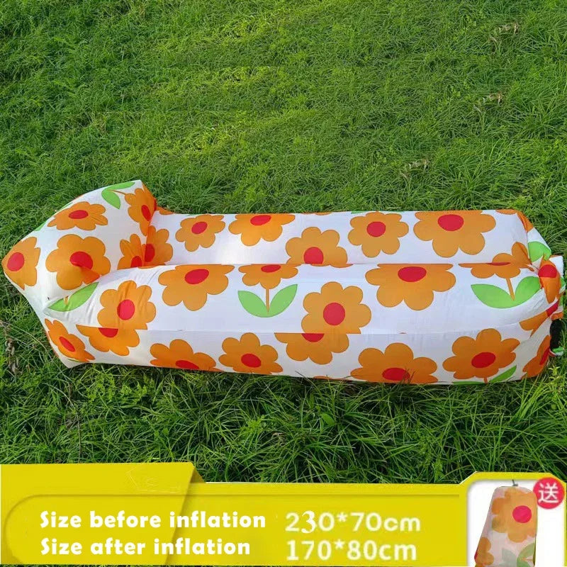 Tendance produits de plein Air canapé-lit gonflable rapide sac de couchage de bonne qualité sac gonflable sac paresseux canapé de plage 240*70 cm