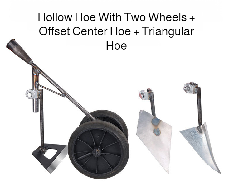 Charrue multifonction manuelle 3-en-1, motoculteur à double roue, désherbeur, cultivateur et outil à sillonner pour jardin