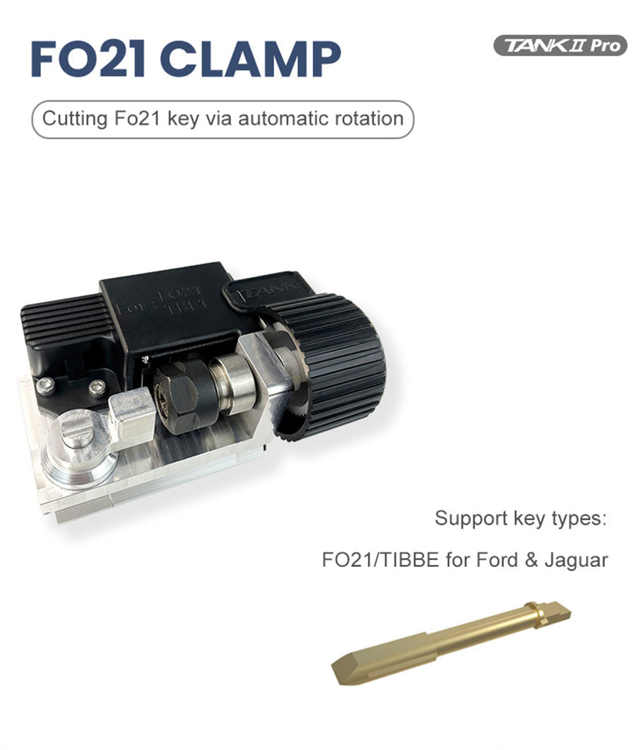 2M2 TANK 2 Pro TANK II Pro avec batterie et pour Ford Clamp FO21 clé CNC Machine à clés