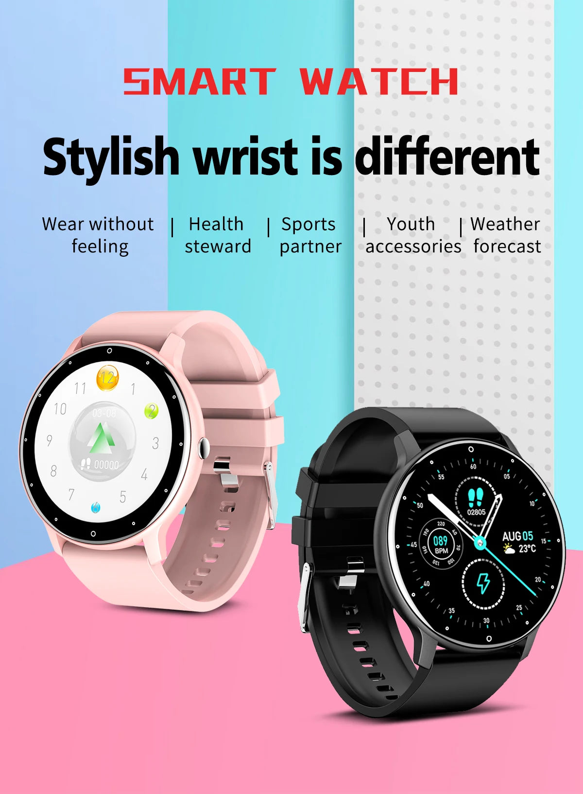 LIGE 2026 montre intelligente femmes hommes dames cadeau Sport Fitness hommes montres moniteur de fréquence cardiaque étanche Smartwatch pour Android IOS