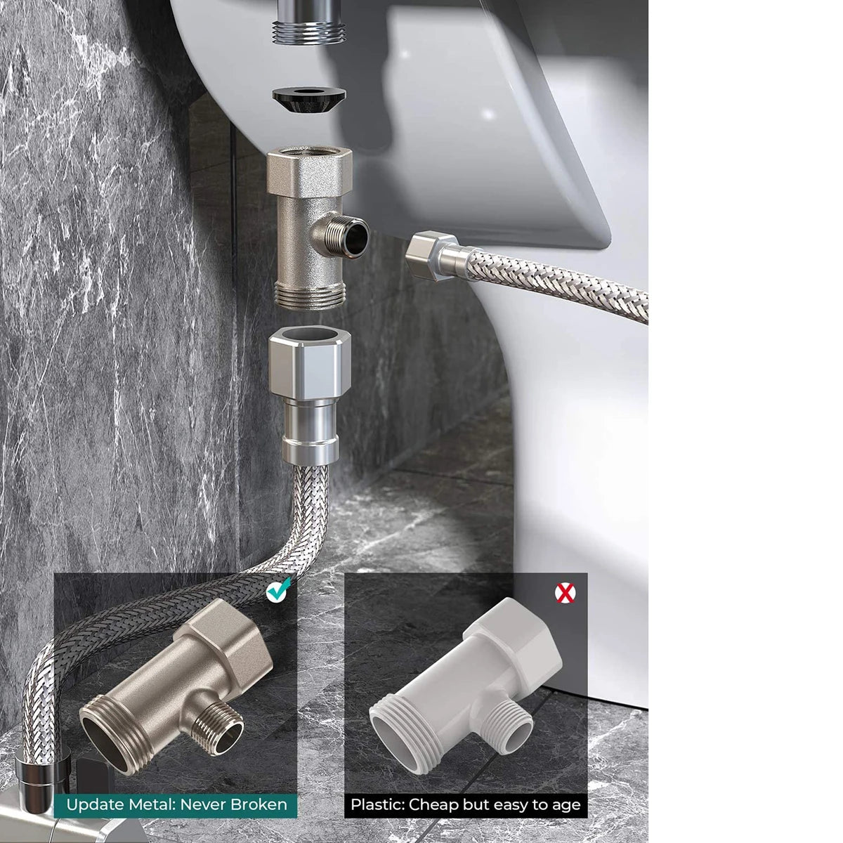 Bidet siège de toilette fixation Non électrique autonettoyant double buses lavage chaud froid mélangeur eau dame salle de bain accessoires pulvérisateur