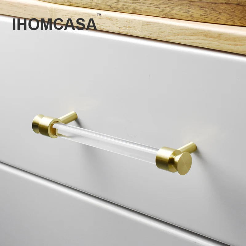 IBathroom-Poignée de meuble moderne en laiton doré, boutons de porte d'armoire de cuisine, cristal acrylique, MELPulls, garde-robe Chi Board, MC.co.jp