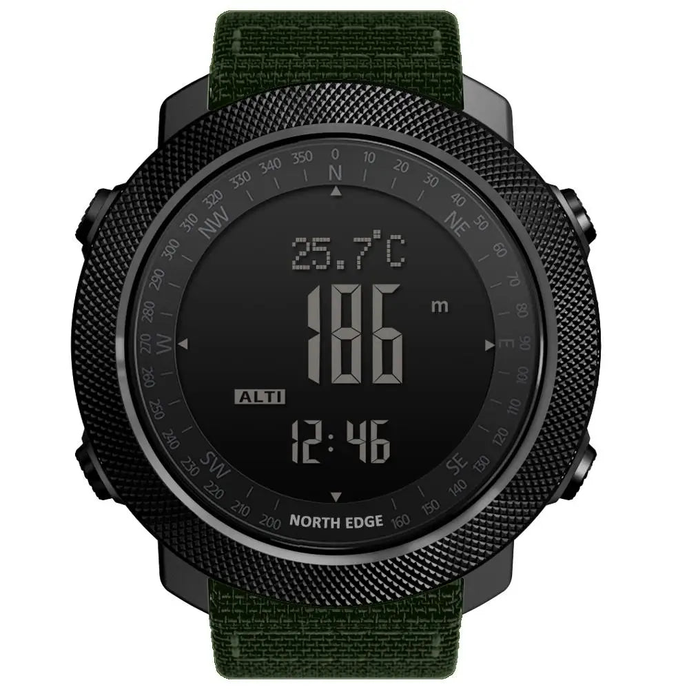 Montre connectée North Edge avec altimètre, boussole et thermomètre, idéale pour l'extérieur et les sports