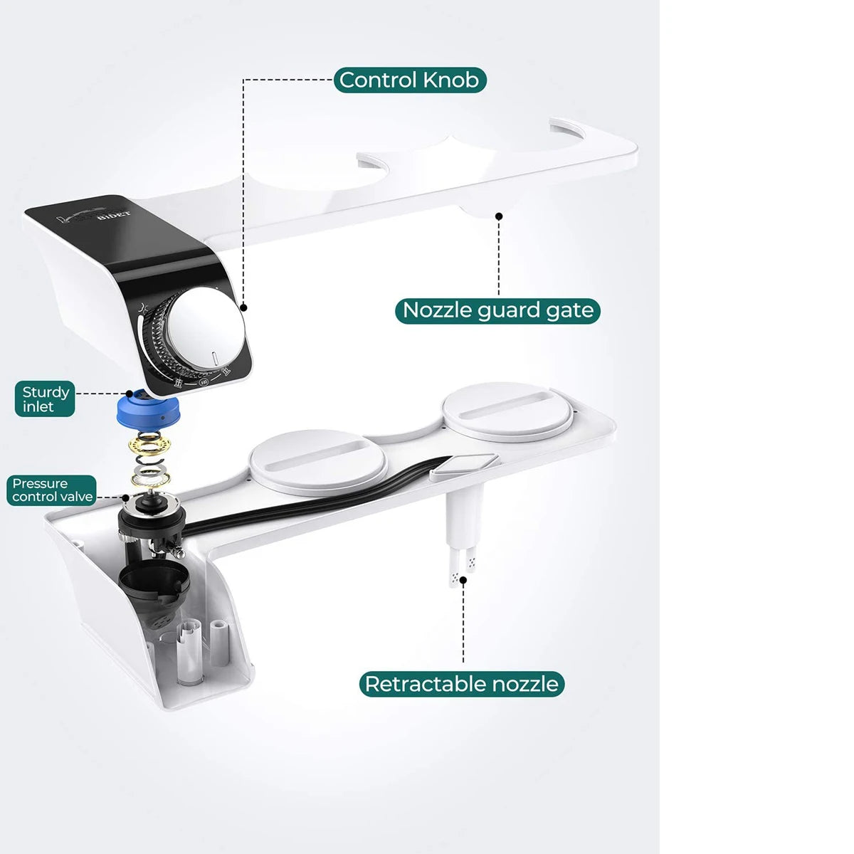 Bidet siège de toilette fixation Non électrique autonettoyant double buses lavage chaud froid mélangeur eau dame salle de bain accessoires pulvérisateur