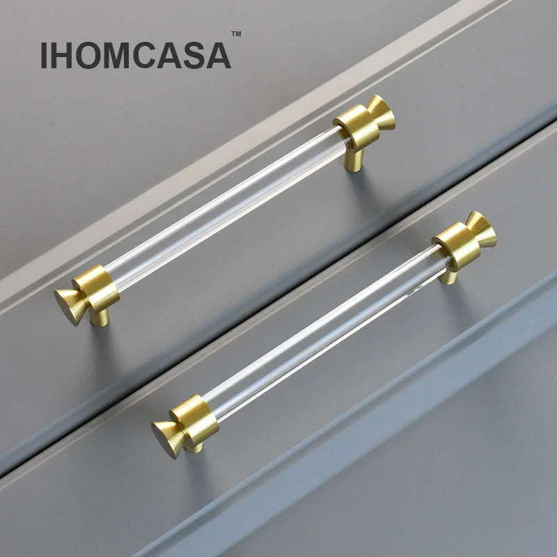 IBathroom-Poignée de meuble moderne en laiton doré, boutons de porte d'armoire de cuisine, cristal acrylique, MELPulls, garde-robe Chi Board, MC.co.jp