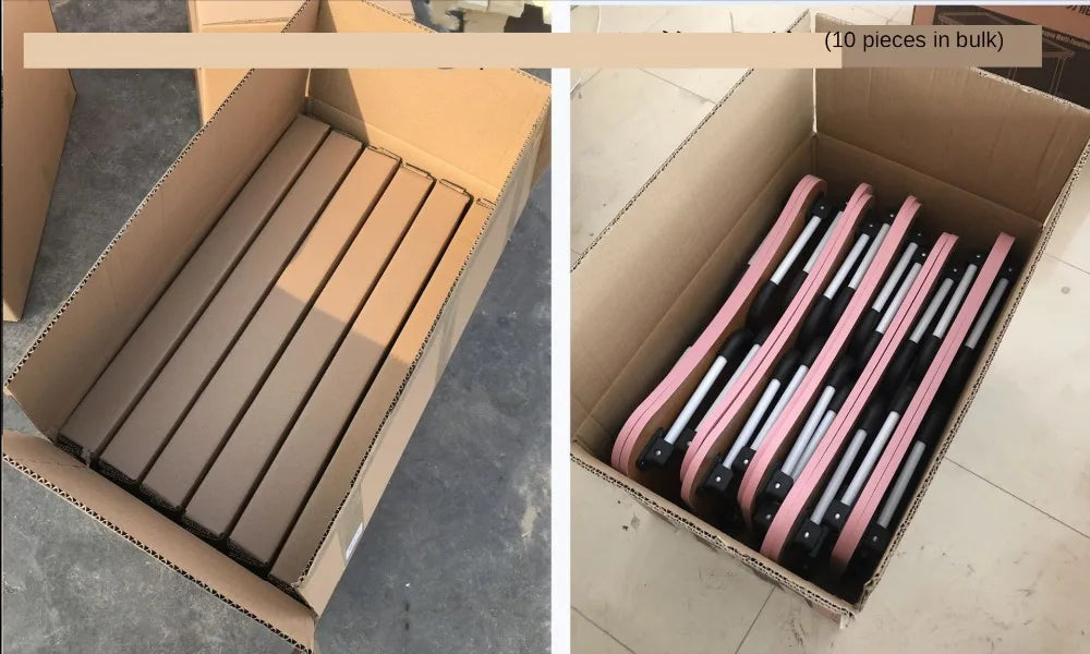 Boîte de 10 marches pliantes roses et noires, compactes pour rangement, livraison en gros
