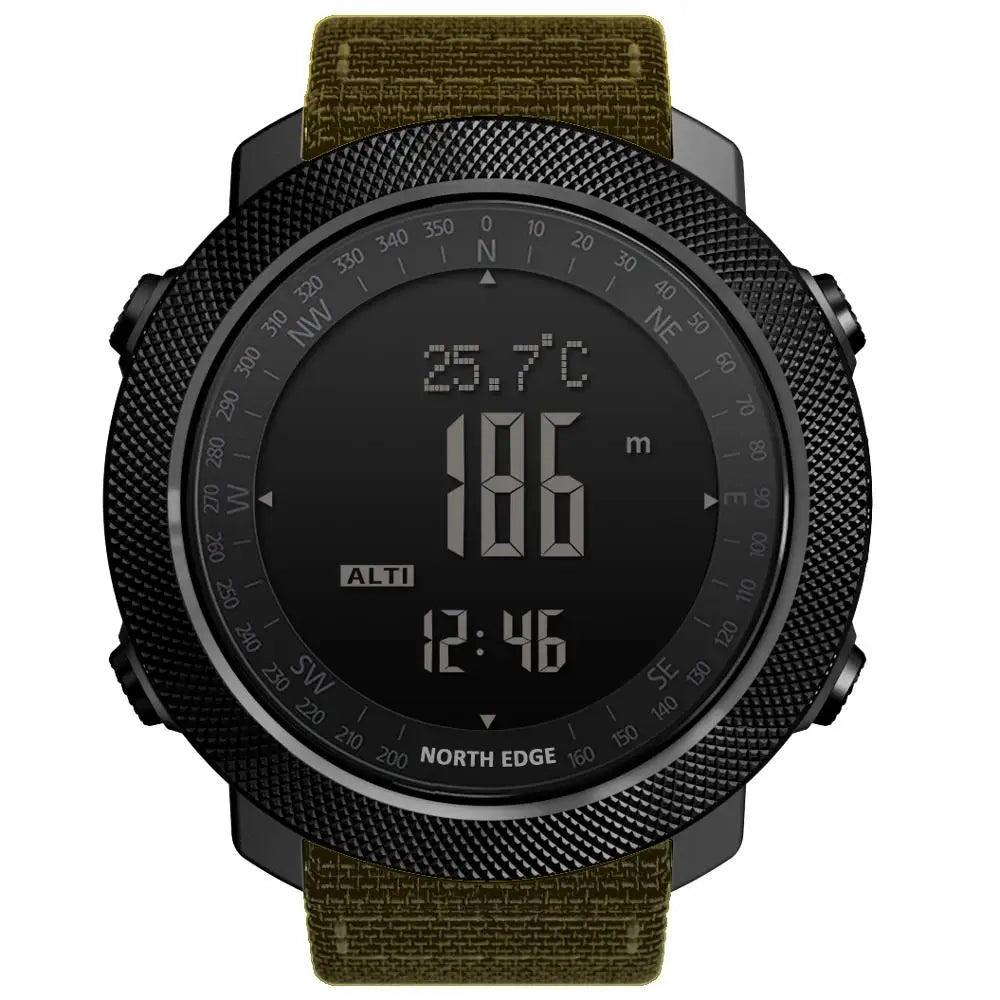 Montre connectée North Edge avec altimètre, boussole et température, idéale pour l'extérieur et les activités sportives