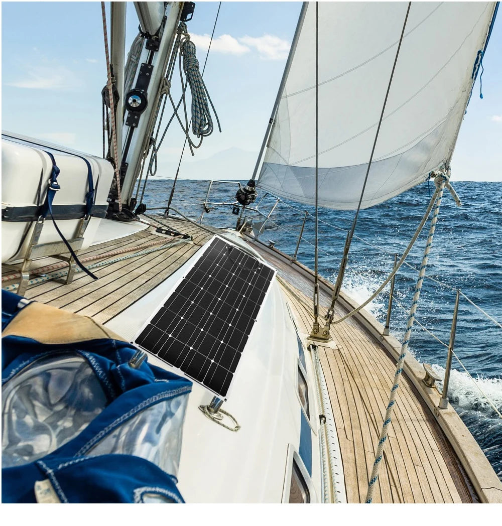 Panneau solaire portable pour bateau en navigation, énergie renouvelable pour voilier, haut rendement