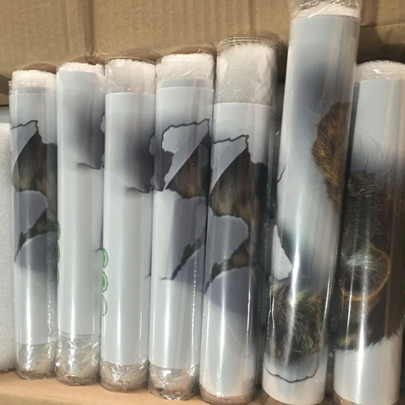 Rouleaux de film adhésif décoratif imprimé motif animal, emballés pour livraison rapide