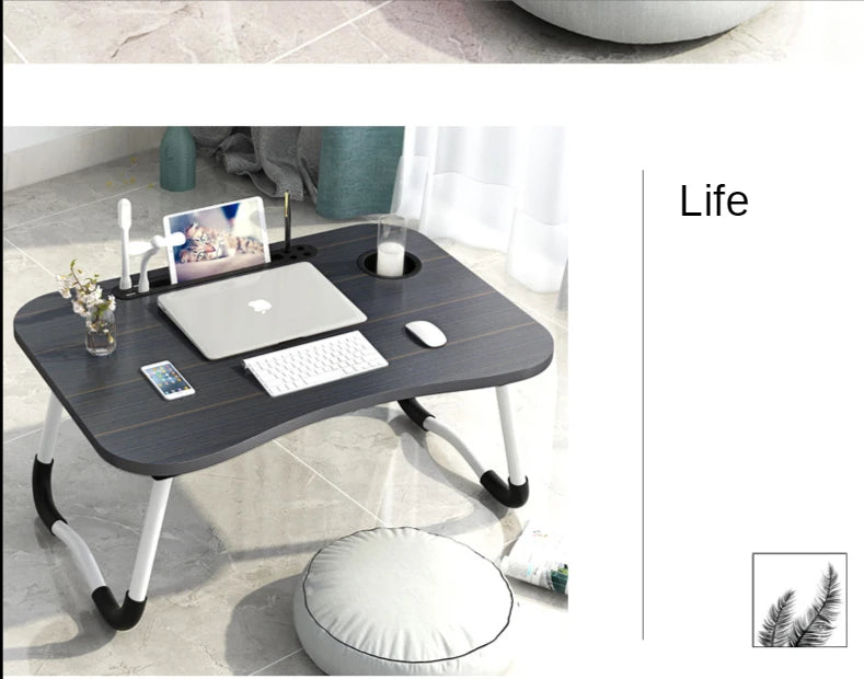 Bureau pliant portable pour ordinateur portable, idéal pour travail ou loisirs à la maison