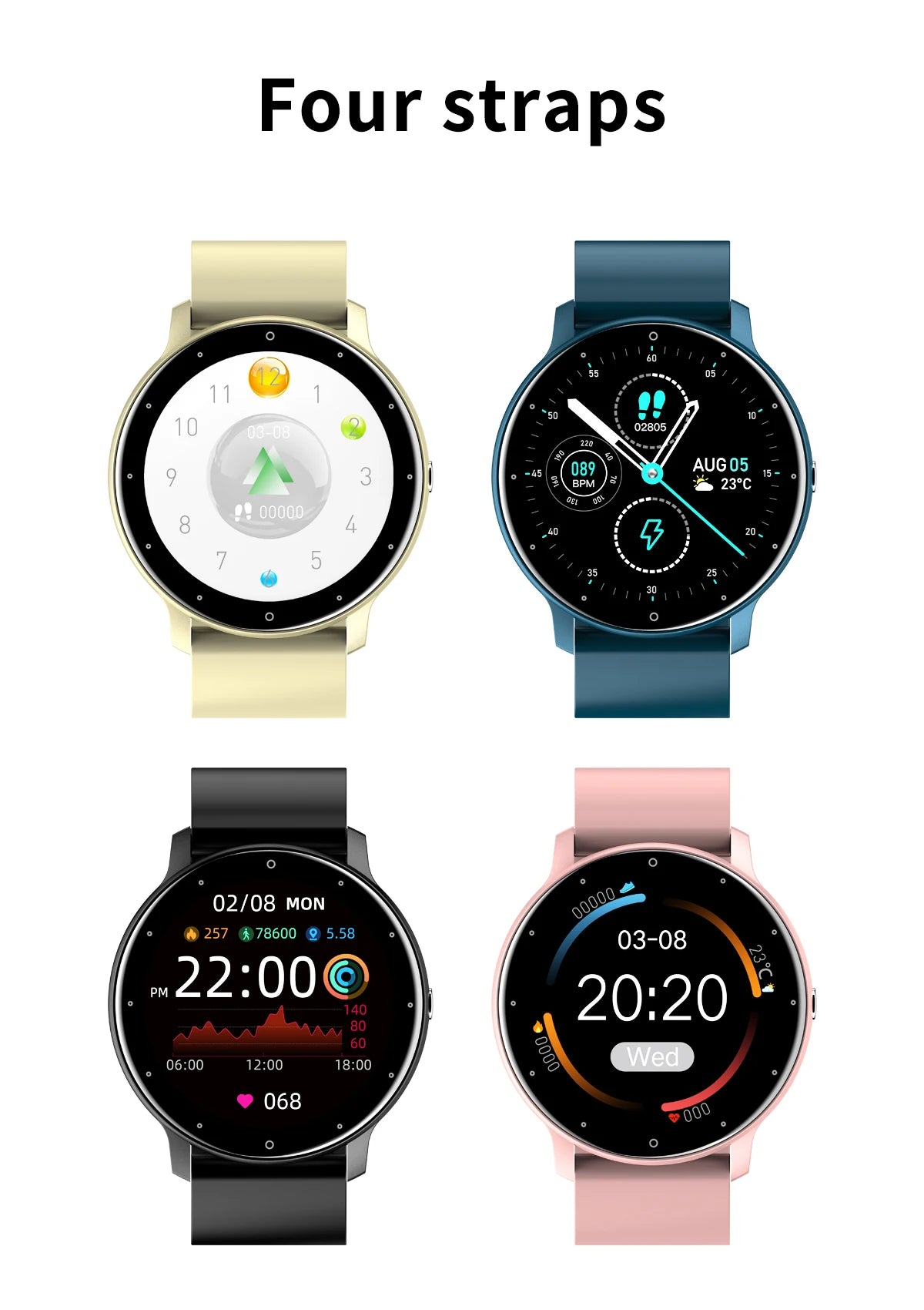 LIGE 2026 montre intelligente femmes hommes dames cadeau Sport Fitness hommes montres moniteur de fréquence cardiaque étanche Smartwatch pour Android IOS