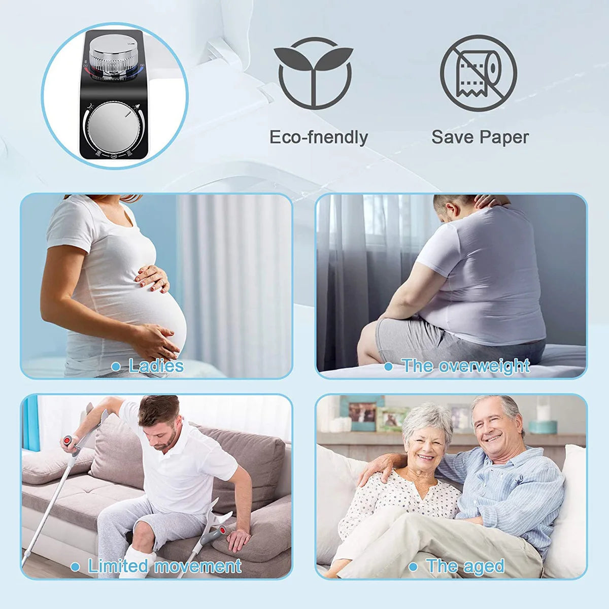 Bidet siège de toilette fixation Non électrique autonettoyant double buses lavage chaud froid mélangeur eau dame salle de bain accessoires pulvérisateur
