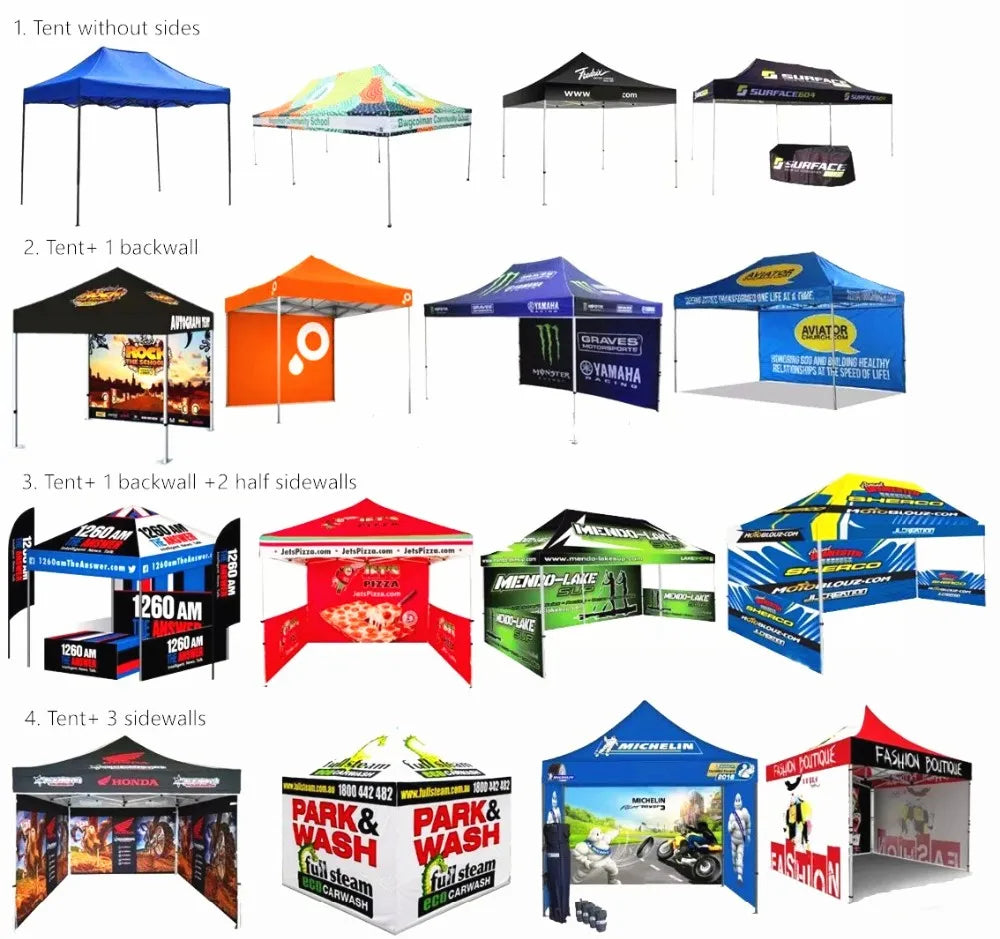 OEM Outdoor Custom logo Event Tent for Promotion Pop up Floding Tent Canopy Roof Top of Tents Steel Frame Waterproof