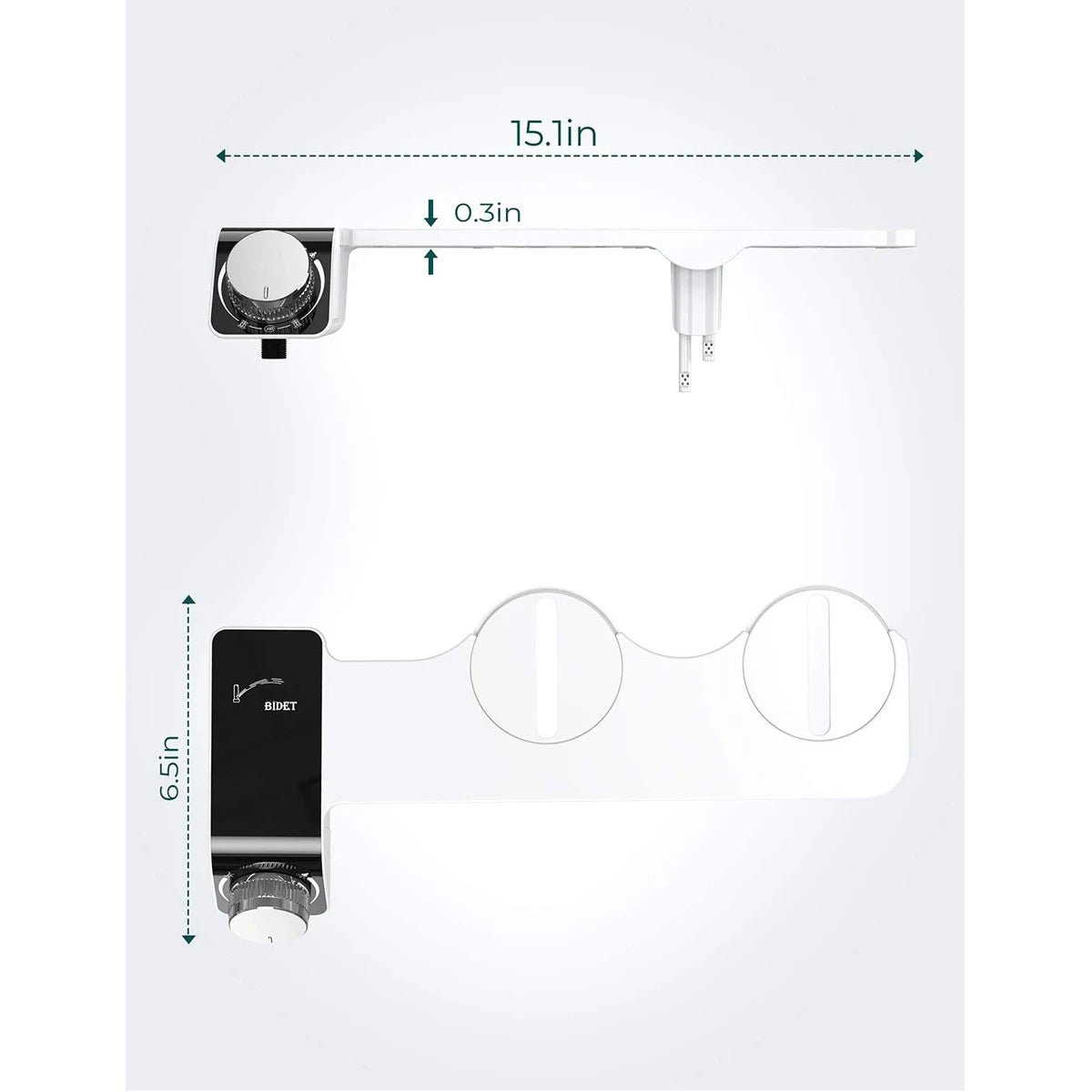 Bidet siège de toilette fixation Non électrique autonettoyant double buses lavage chaud froid mélangeur eau dame salle de bain accessoires pulvérisateur