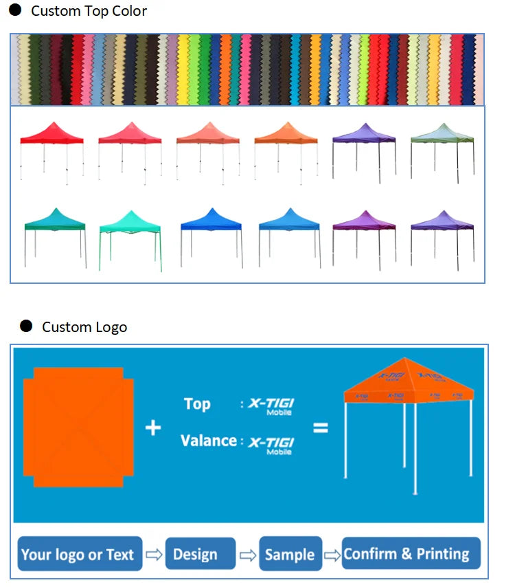OEM Outdoor Custom logo Event Tent for Promotion Pop up Floding Tent Canopy Roof Top of Tents Steel Frame Waterproof