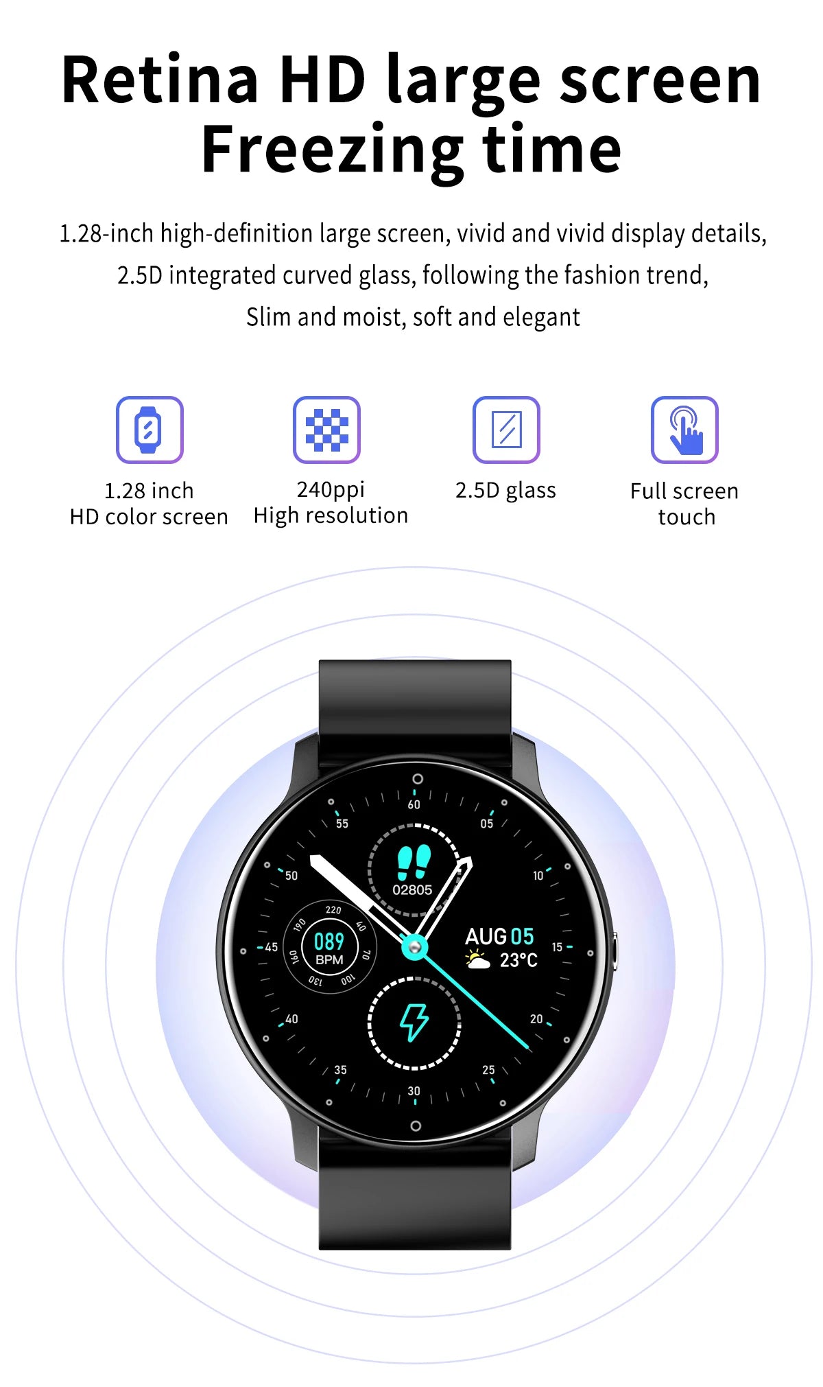 LIGE 2026 montre intelligente femmes hommes dames cadeau Sport Fitness hommes montres moniteur de fréquence cardiaque étanche Smartwatch pour Android IOS