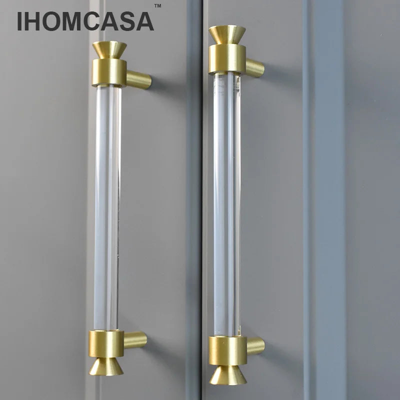 IBathroom-Poignée de meuble moderne en laiton doré, boutons de porte d'armoire de cuisine, cristal acrylique, MELPulls, garde-robe Chi Board, MC.co.jp