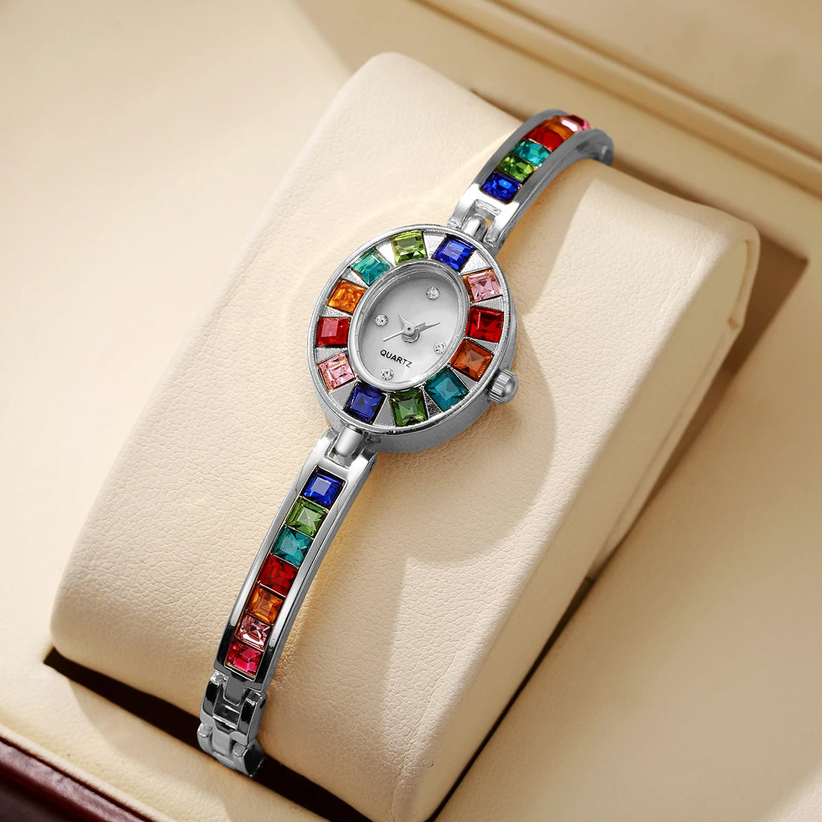 Montres de luxe en strass pour femmes, Bracelet à la mode, montre à Quartz pour dames, horloge cadeau pour filles (sans boîte)