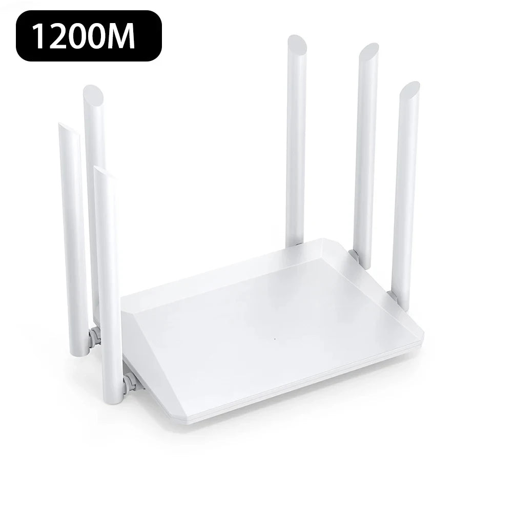 Répéteur de portée Wifi routeur sans fil double bande 2.4G 5G 1200Mbps avec antennes à Gain élevé 5 * 6dBi extension Wi-Fi à couverture plus large
