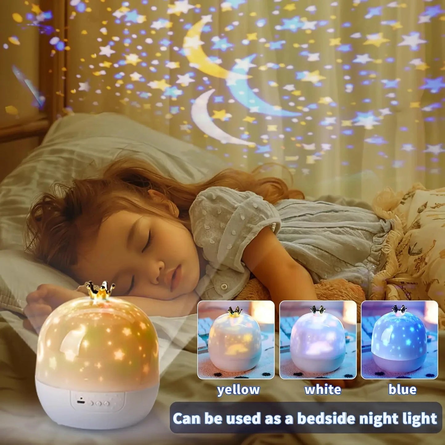 Projecteur Créatif Fantaisie 360 ° Rotatif 15 types de projecteur diapositives galaxie étoilée projecteur LED veilleuse enfants cadeau d'anniversaire