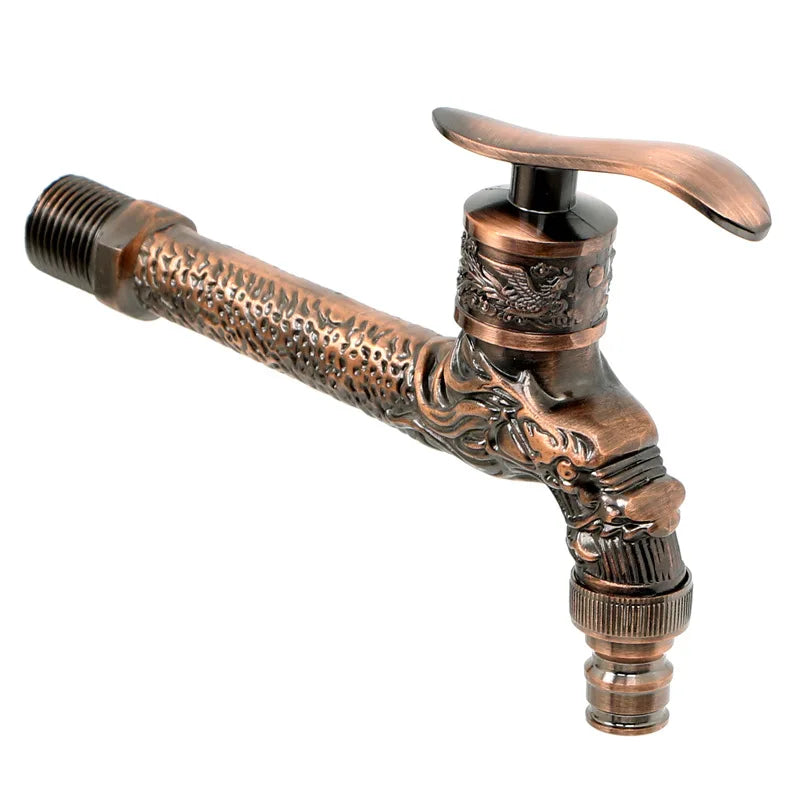 Robinet de Machine à laver Antique de style européen, robinet de piscine à vadrouille mural rétro à refroidissement unique pour l'extérieur, robinet G1/2