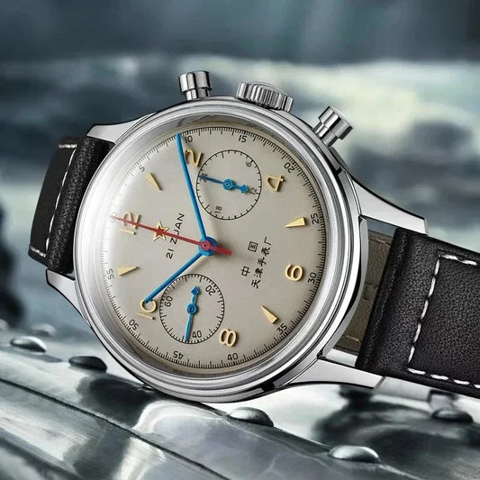 Montres pour hommes 1963 pilote montre automatique 42mm étanche rétro quartz chronographe montre habillée vintage