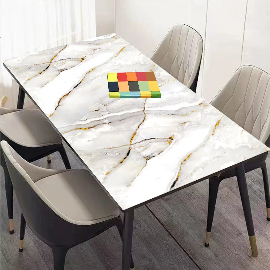 Papier peint auto-adhésif à motif de marbre, autocollant résistant à l'huile pour décoration de la maison, salle à manger, cuisine, salon