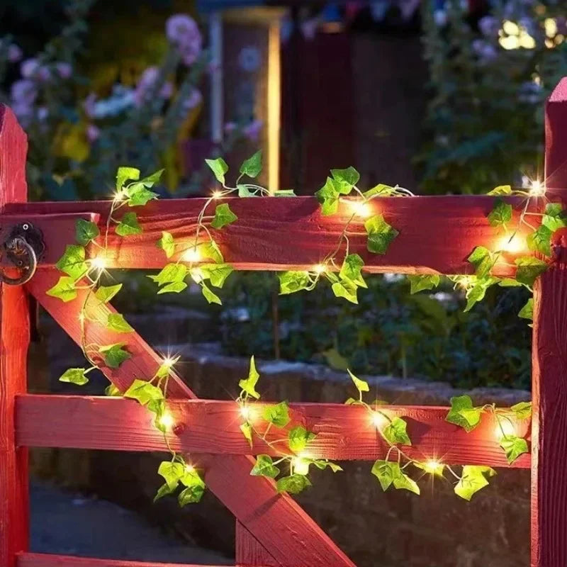 7 M/12 M/17 M feuille d'érable vigne fée lumières chaîne LED lumière solaire décoration de jardin étanche lampe solaire mariage guirlande de noël