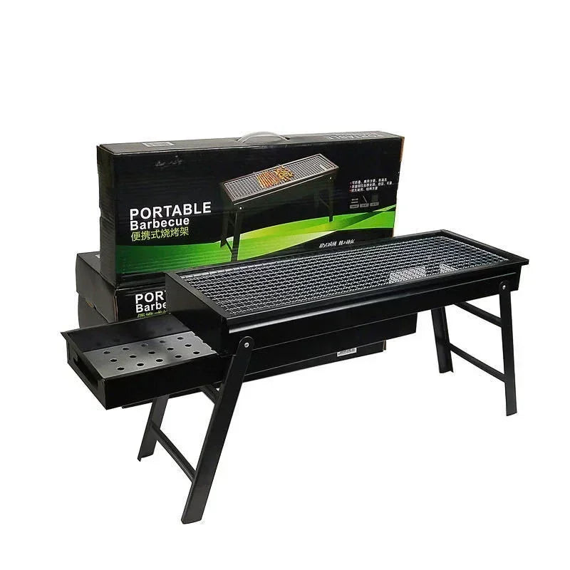 Nouveau grand Barbecue Barbecue gril pliant Portable charbon de bois Camping en plein air pique-nique brûleur pliable charbon de bois Camping Barbecue four