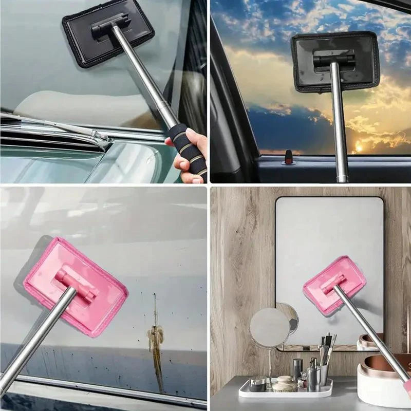 Essuie-glace télescopique pour pare-brise d'automobile, grattage à l'eau, outils de nettoyage automobile, brosse de nettoyage de vitres, chiffon de nettoyage