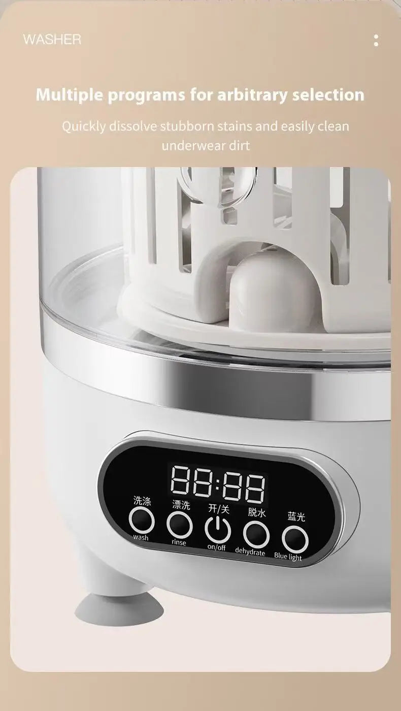 Mini Machine à laver Portable multifonctionnelle, Rechargeable, avec déshydratation, vêtements pour bébé, sous-vêtements, chaussettes, tasse à linge sans fil