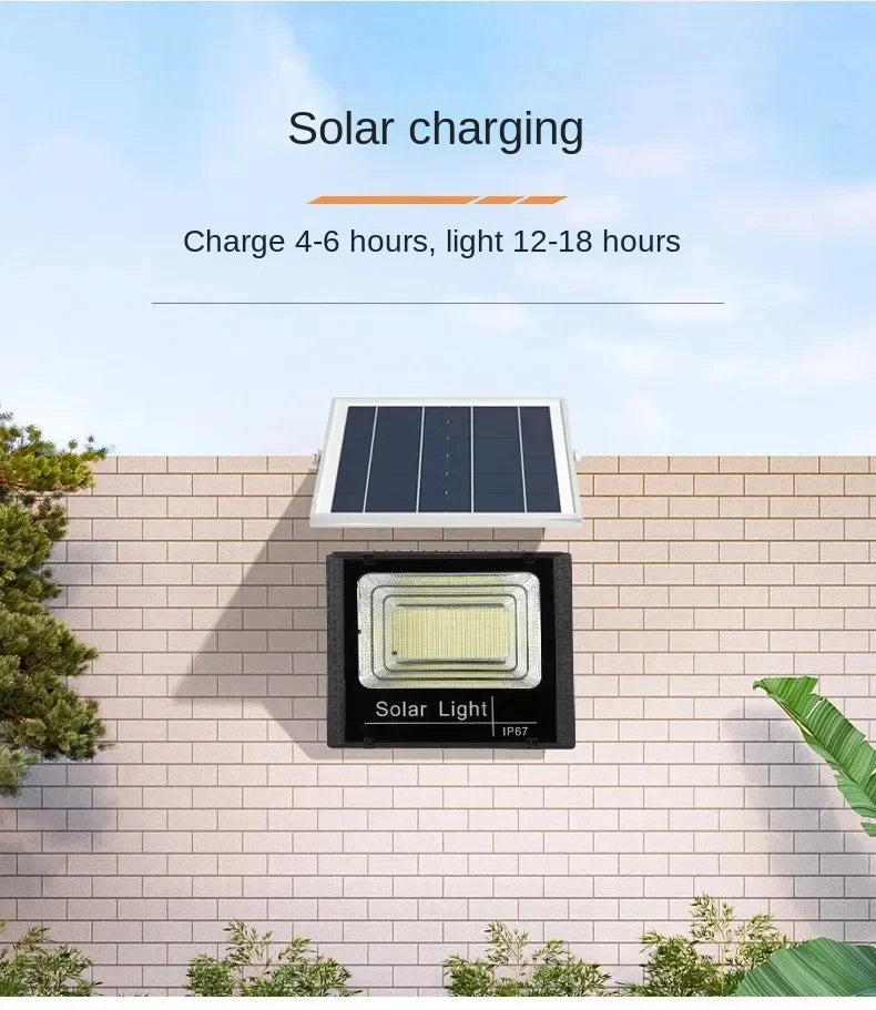 JVEE 30W 1000mAh projecteurs solaires télécommande alimenté projecteur extérieur étanche IP67 Villa lampadaire Angle réglable