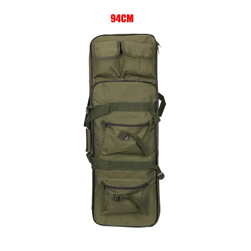 Sac de transport tactique vert olive 94 cm avec multiples poches et sangles