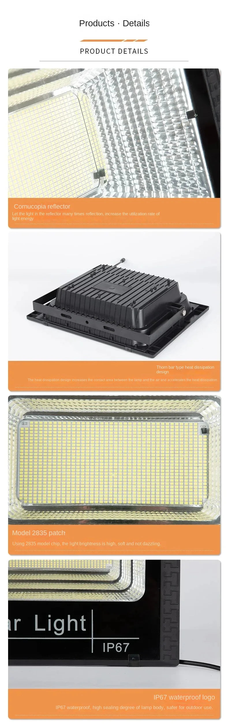 JVEE 30W 1000mAh projecteurs solaires télécommande alimenté projecteur extérieur étanche IP67 Villa lampadaire Angle réglable