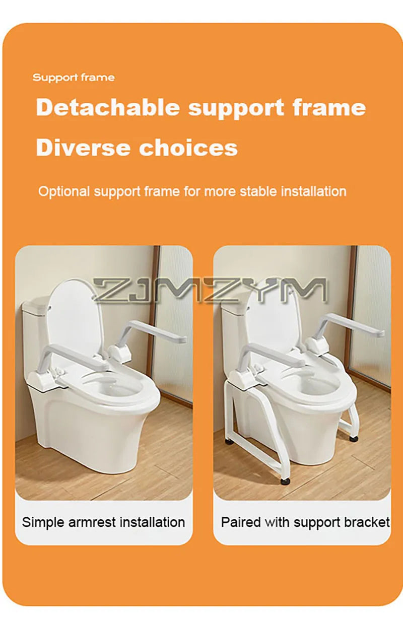 Main courante de toilette pour personnes âgées, sécurité antidérapante, étagère d'aide au salle de bain, siège de toilette, poignée pliable