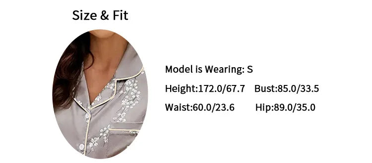 Femmes Satin Pyjama décontracté vêtements de nuit maison vêtements costume automne à manches longues boutonné haut et pantalon vêtements de nuit vêtements de détente Pyjama Femme