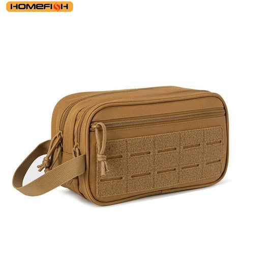 Sac de toilette tactique HOMEFISH pour hommes, sac d'hygiène, pochettes Molle, petite trousse de toilette, trousse de rasage pour hommes, trousse de voyage, maquillage