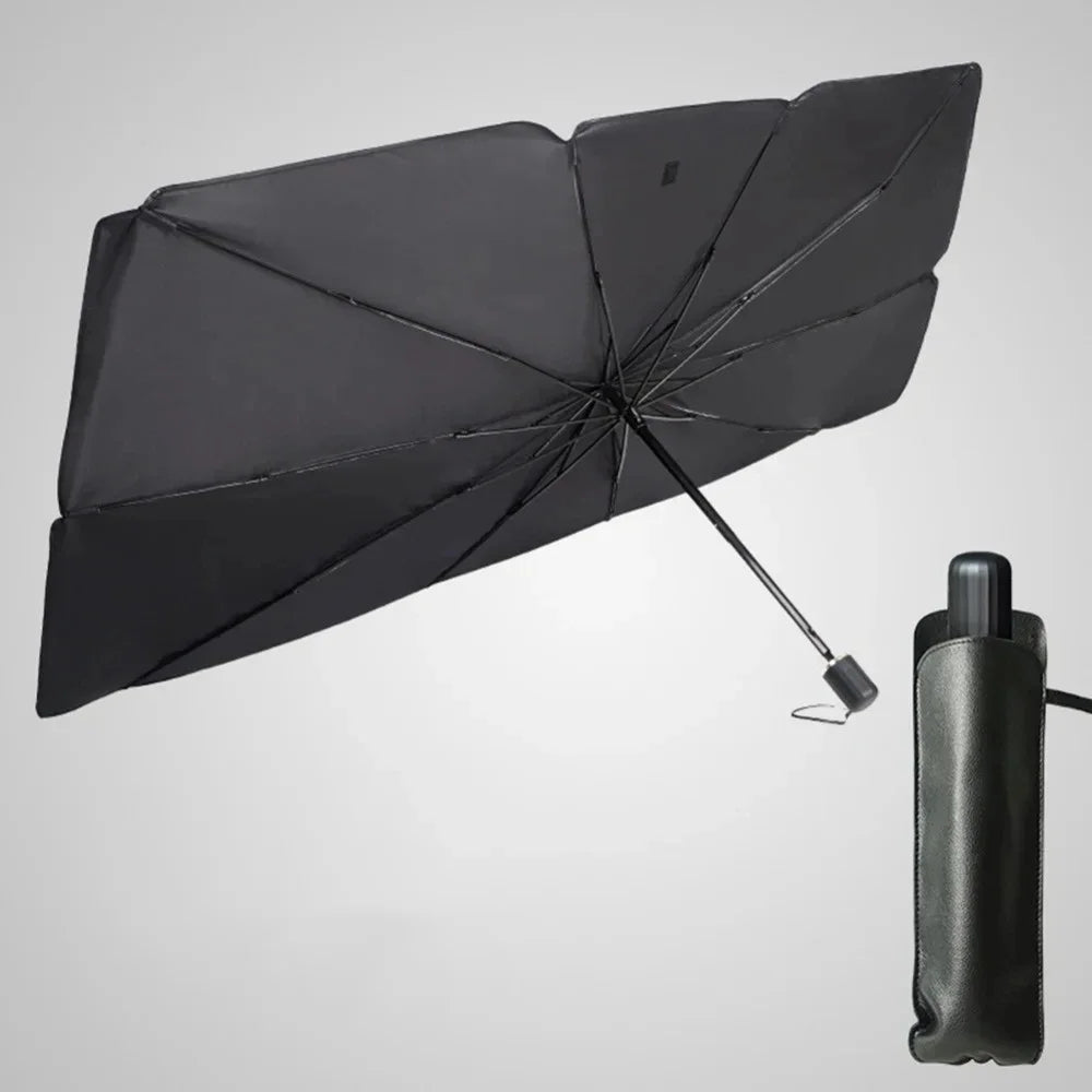 Parasol pare-soleil pour pare-brise avant de voiture, avec revêtement argenté anti-UV, pliable, protection solaire pour voiture