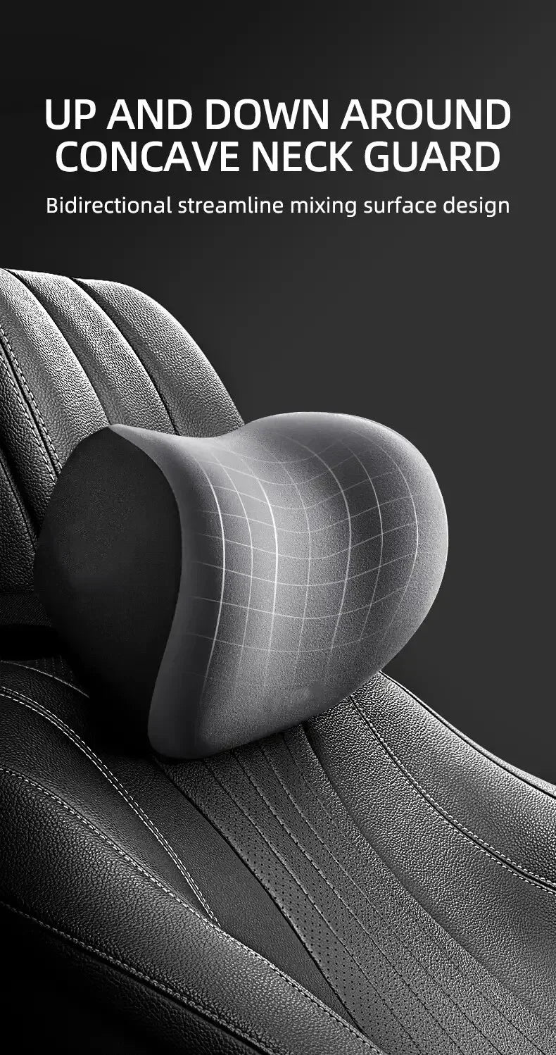 Appui-tête en mousse à mémoire de forme, ensemble de soutien lombaire, oreiller ergonomique pour le cou, coussin de dos, siège de conducteur de voiture, tissu Polyester respirant et confortable