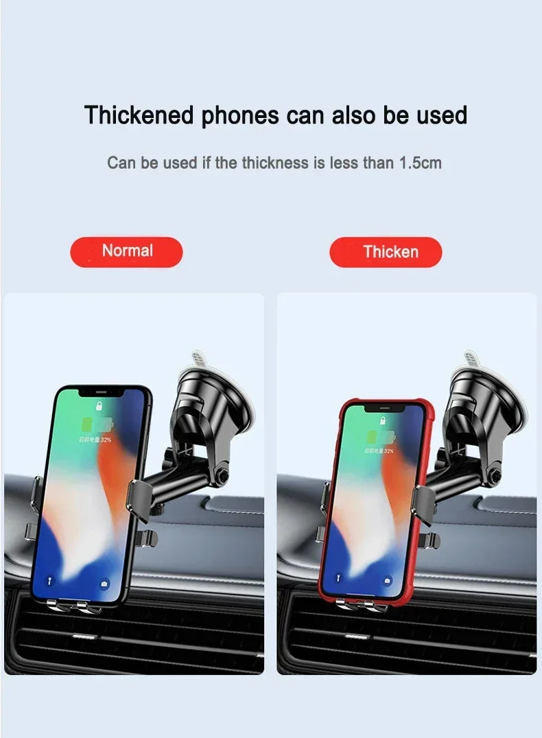 NOUVEAU Support de téléphone universel pour voiture à ventouse 360° °   Support de téléphone portable pour tableau de bord de voiture, compatible avec iPhone, Samsung, Xiaomi