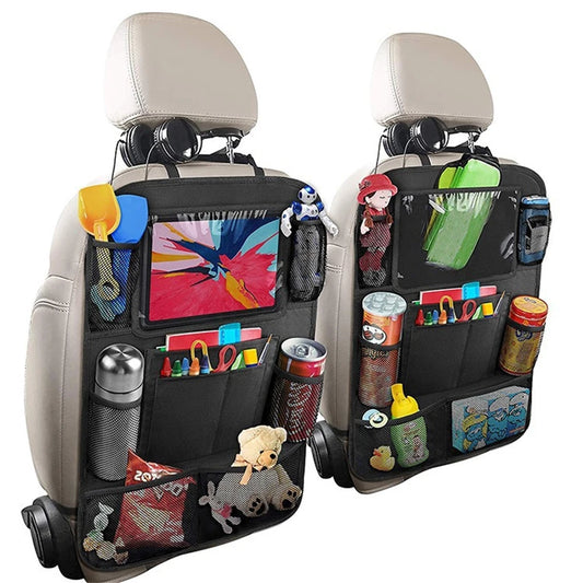 Support de tablette à écran tactile pour siège arrière de voiture, pocommuniste de rangement automatiques, housse de siège arrière, protecteurs de siège arrière pour voyage, voyage pour enfants