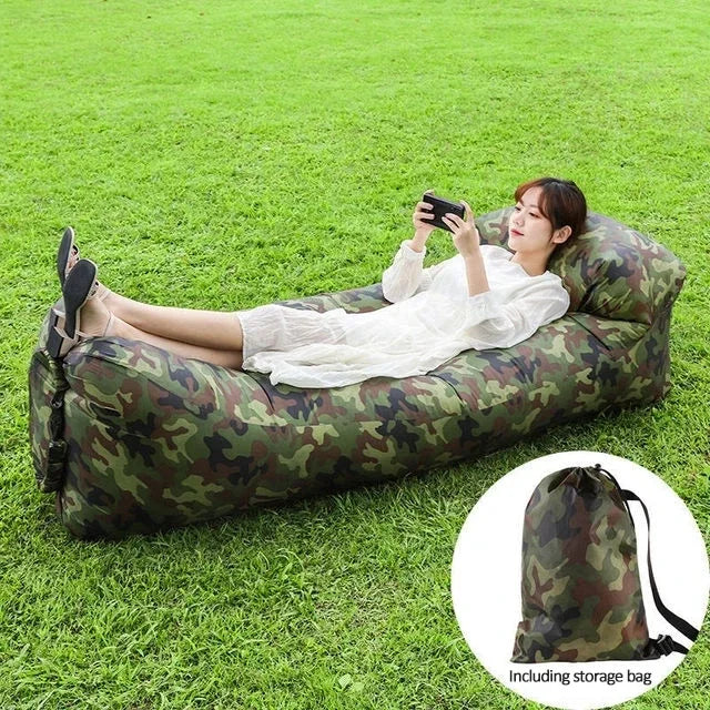 Tendance produits de plein Air canapé-lit gonflable rapide sac de couchage de bonne qualité sac gonflable sac paresseux canapé de plage 240*70 cm